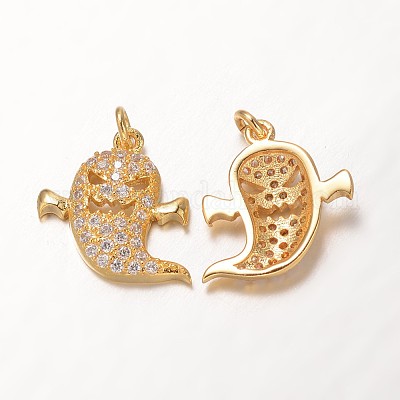 Хэллоуин латунные подвески из фианита ZIRC-K026-02G-NR-1