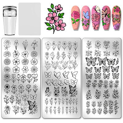 Шаблоны для дизайна ногтей своими руками из нержавеющей стали&nbsp;MRMJ-PH0003-16E-1