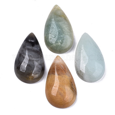 Натуральные цветочные кабошоны из амазонита G-N326-72K-1