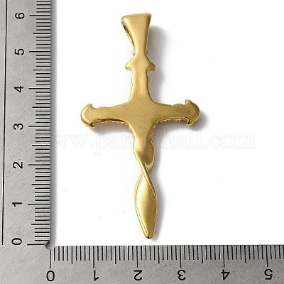 Большие подвески из нержавеющей стали 304 с вакуумным покрытием PVD STAS-B069-26G-1