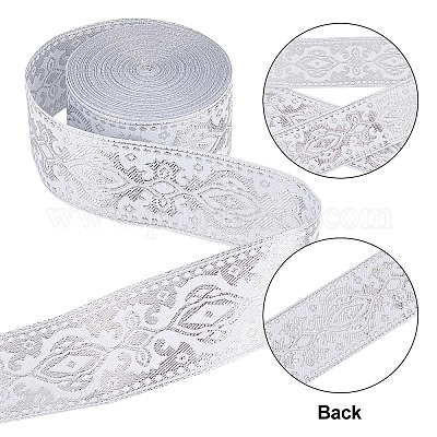 1.5 x 50 YD Diagonal Weave Wired Ribbon in White – DecoratorCrafts