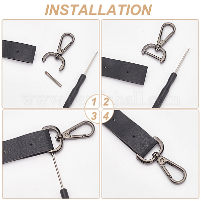 Detachable Snap Hook Swivel Clasp, Swivel Snap Hooks Purses Clasp, Durable,  Easy to Replace, Accessory ,Keychain Clip Hook Lobster Claw Clasp K 