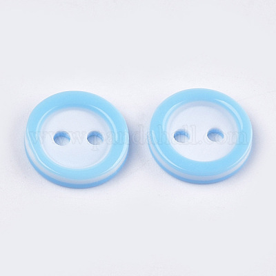 Nuevo ** Botones de Resina Oscuro Azul Real Aprox 15mm y 20 por paquete