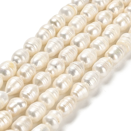 NBEADS Circa 48 Pz Perle Di Perle D'Acqua Dolce Naturale, Grado AA Riso Forma Perle Di Perle D'Acqua Dolce Cremoso Bianco Sciolto Gemma Per L'Artigianato Orecchino Bracciale Gioielli Facendo