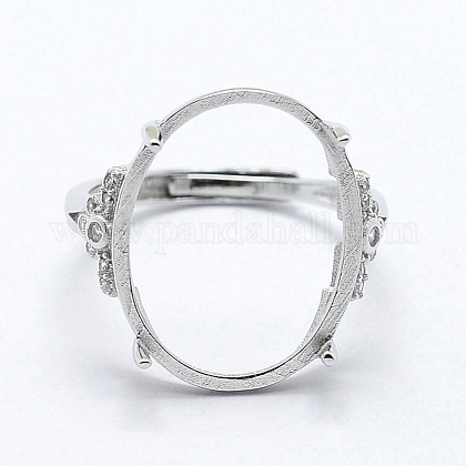 925 Sterling Silber Finger Ring Komponenten STER-G027-06P-1
