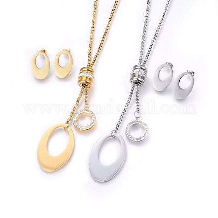 304 Stainless Steel Jewelry Sets SJEW-H144-13-1