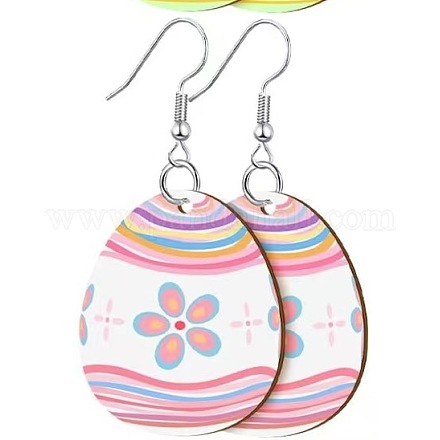 Pendientes colgantes de acrílico con estampado de Pascua&nbsp;FS-WG616F7-02-1