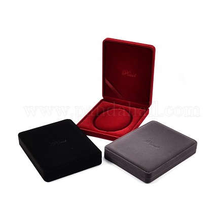 Rectangle Velvet Necklace Jewelry Boxes VBOX-N005-01-1