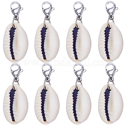 SUNNYCLUE 30Pcs Natural Cowrie Shell Pendant Decorations HJEW-SC0001-42-1