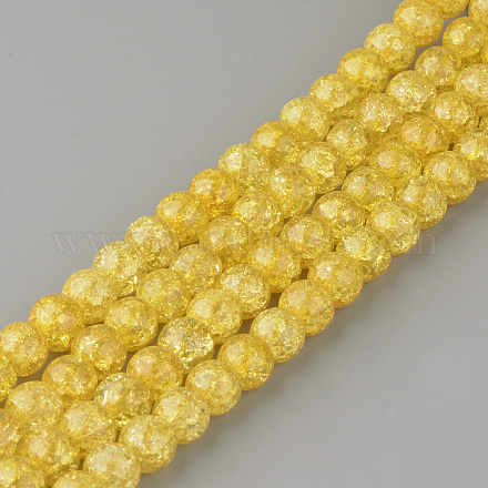 Synthetic Crackle Quartz Beads Strands GLAA-S134-8mm-17-1