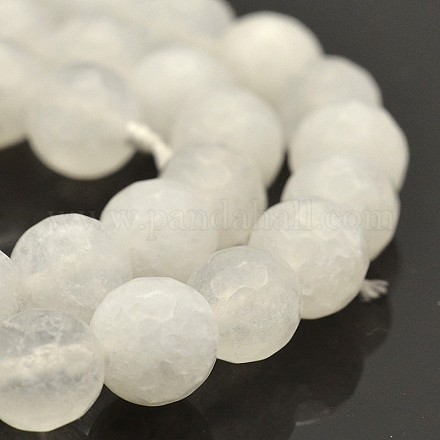 Chapelets de perle ronde en jade blanc naturel G-J276-36-8mm-1