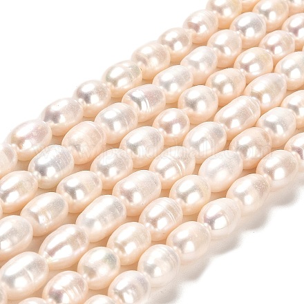 Fili di perle di perle d'acqua dolce coltivate naturali PEAR-E016-190-1