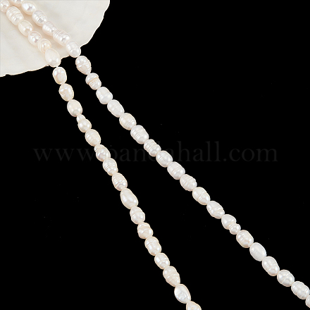 Nbeads 2 fili 2 stili fili di perle d'acqua dolce coltivate naturali PEAR-NB0002-07-1