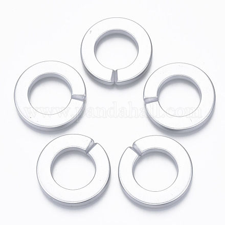 Opaque Spray Painted Acrylic Linking Rings OACR-S021-73A-B02-1