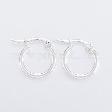 304 Stainless Steel Hoop Earrings EJEW-H327-01B-1