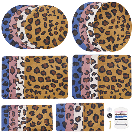 Toppe da stirare/cucire in stoffa con motivo leopardato DIY-WH0308-192-1