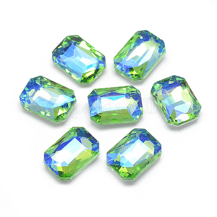 Cabujones de cristal con rhinestone RGLA-T019-13x18mm-06-1