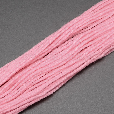 ブレンドされた編み糸  パールピンク  2mm  約47グラム/ロール  5のロール/バンドル  10のバンドル/袋 YCOR-R019-38-1