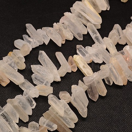 Granos de cristal de cuarzo natural hebras G-J159-01-1