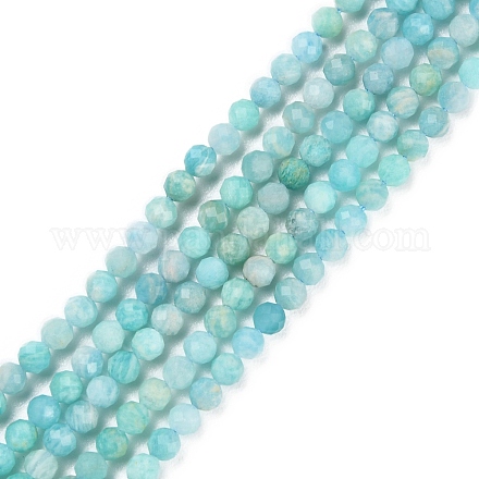 Chapelets de perles en amazonite naturelle G-P500-01B-01-1