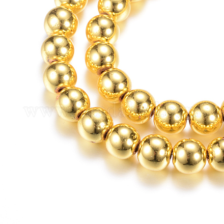 Chapelets de perles en hématite synthétique sans magnétique X-G-Q466-3mm-01-1