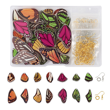 Kissitty Kit zum Selbermachen von Schmetterlings-Tropfenohrringen DIY-KS0001-33-1
