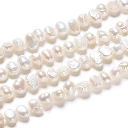 Hebras de perlas de agua dulce cultivadas naturales PEAR-I004-08B-1