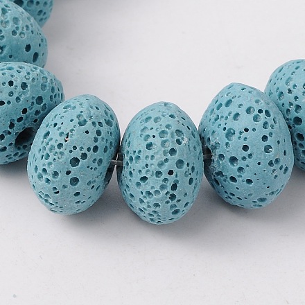 Brins de perles de roche de lave synthétique G-N0092-14-1