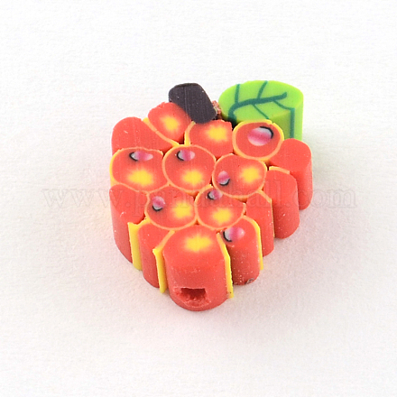 Handmade Grape Polymer Clay Beads CLAY-R060-41C-1