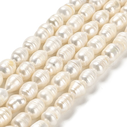 Fili di perle di perle d'acqua dolce coltivate naturali PEAR-E016-083-1