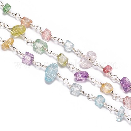 Chaînes de perles de verre faites à la main de 3.28 pied X-CHC-F007-10-1