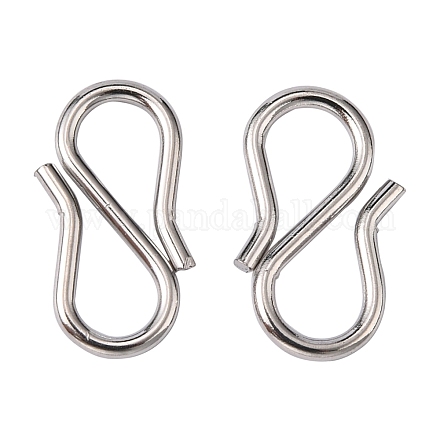 304 Stainless Steel S-Hook Clasps X-STAS-R083-11-1