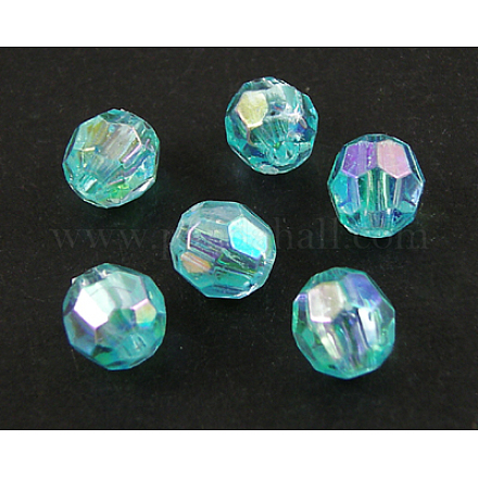 Perles acryliques transparentes écologiques TACR-PL642-8mm-25-1