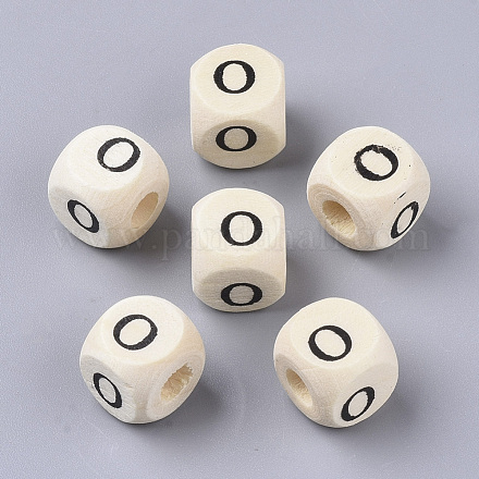 Perle di legno naturale stampate WOOD-T026-001O-1