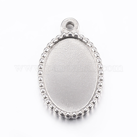 304 Stainless Steel Cabochon Settings STAS-E421-029P-1