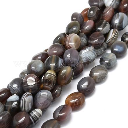 Chapelets de perles en agate naturelle du Botswana G-E576-14B-1