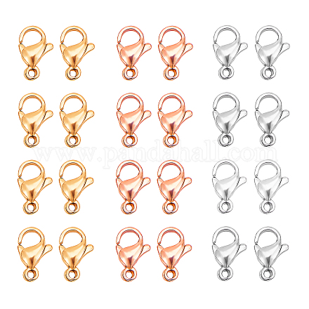 UNICRAFTALE about 60pcs 3 Colors Metal Hook Clasps Stainless Steel Lobster Claw Clasps End Chain Clasp Metal Lobster Clasps for Jewelery Making Necklaces Bracelets STAS-UN0006-26-1