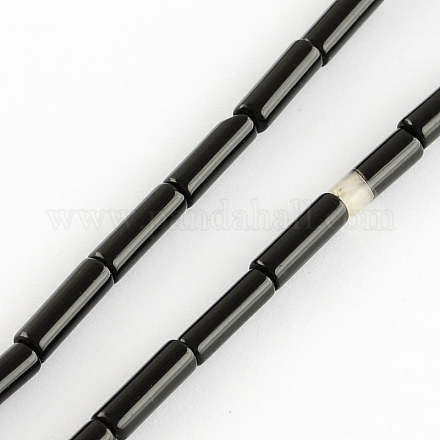 Dyed Natural Black Agate Beads Strands G-R181-07-1