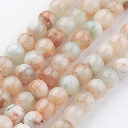 Chapelets de perles en jade persan naturel G-J356-16-6mm-1