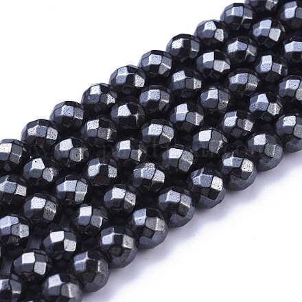 Main magnétiques hématite synthétique brins de perles IM8mm1031-1