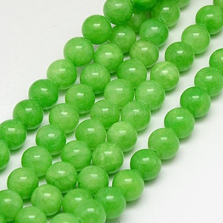 Chapelets de perles en jade jaune naturel G-G598-6mm-YXS-17-1