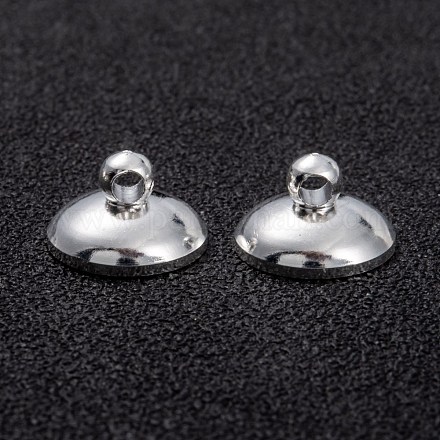 Bails de pendentif de chapeau de perle en laiton KK-H759-30B-S-1