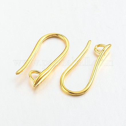 Brass Earring Hooks for Earring Designs KK-M142-02G-RS-1