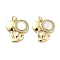 Brass Micro Pave Clear Cubic Zirconia Pendants, with Shell, Real 18K Gold Plated, Cherry, 18.5x18x3mm, Hole: 3.5mm