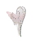 Resin with Rhinestone Claw Hair Clips, Butterfly, Pink, 110mm