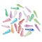 Acrylic Pendants, AB Color, Bullet Shape, Colorful, 30.5x9x9.5mm, Hole: 2mm, about 1500pcs/500g