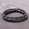 Fashionable and luxurious men's Alloy Beaded Multi-strand Bracelets with zircon beads