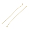 Brass Ends with Chain, Rack Plating, Long-Lasting Plated, Lead Free & Cadmium Free, Real 18K Gold Plated, 96mm, Hole: 2mm