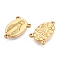 Ion Plating(IP) 201 Stainless Steel Rosary Center Connector Charms, Oval with Virgin Mary Links, Real 18K Gold Plated, 21.5x14x3.5mm, Hole: 1mm