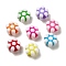 Opaque Acrylic Beads, Craft Style, Flower, Mixed Color, 12x7mm, Hole: 3mm, 1086pcs/500g